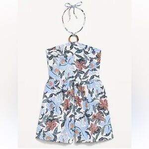 Old Navy Linen Blend O-Ring halter romper size medium